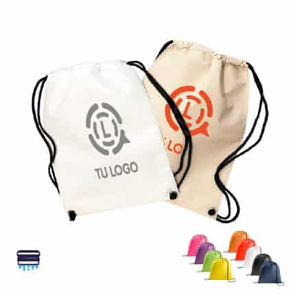 ECO MOCHILA con CORDON NEGRO